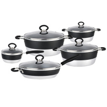 Fashion Hot Sale Aluminum Cookware Set with Non-Stick Coating